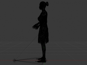 Woman in a Dress 020 3D Model