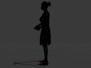 Woman in a Dress 020 3D Model