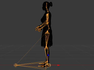 Woman in a Dress 020 3D Model