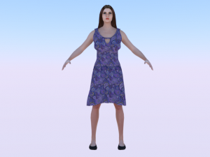 Woman in a Dress 021 3D Model