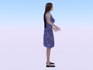 Woman in a Dress 021 3D Model