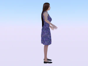 Woman in a Dress 021 3D Model