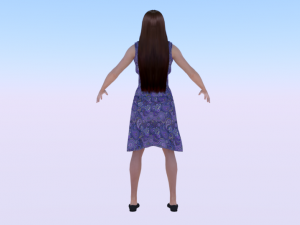 Woman in a Dress 021 3D Model
