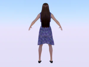 Woman in a Dress 021 3D Model