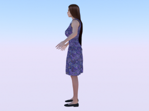 Woman in a Dress 021 3D Model