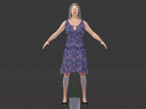 Woman in a Dress 021 3D Model