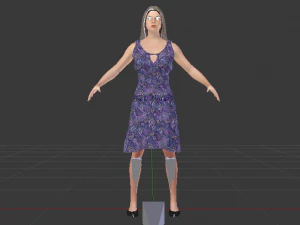 Woman in a Dress 021 3D Model