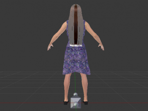 Woman in a Dress 021 3D Model
