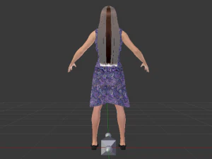 Woman in a Dress 021 3D Model