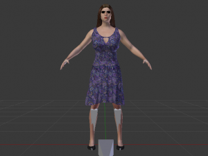 Woman in a Dress 021 3D Model
