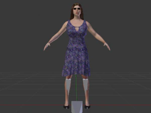 Woman in a Dress 021 3D Model