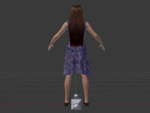 Woman in a Dress 021 3D Model