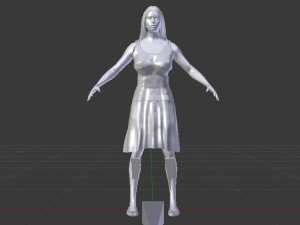 Woman in a Dress 021 3D Model