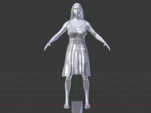 Woman in a Dress 021 3D Model