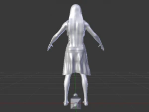 Woman in a Dress 021 3D Model