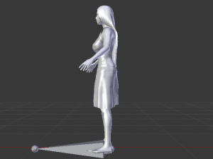 Woman in a Dress 021 3D Model