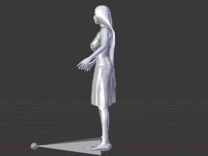 Woman in a Dress 021 3D Model