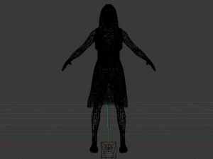 Woman in a Dress 021 3D Model