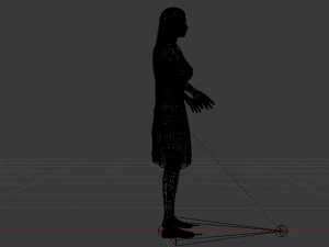 Woman in a Dress 021 3D Model