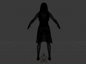 Woman in a Dress 021 3D Model