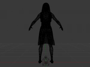 Woman in a Dress 021 3D Model