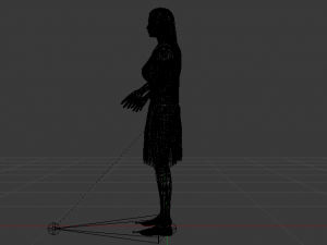 Woman in a Dress 021 3D Model