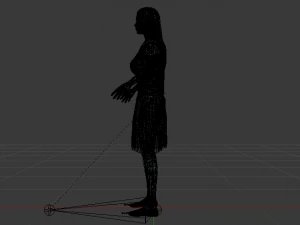 Woman in a Dress 021 3D Model