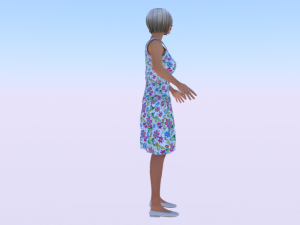 Woman in a Dress 022 Model 3D