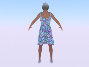 Woman in a Dress 022 Model 3D