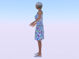 Woman in a Dress 022 Model 3D