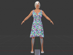 Woman in a Dress 022 Model 3D