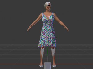 Woman in a Dress 022 Model 3D