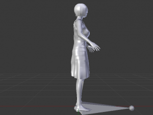 Woman in a Dress 022 Model 3D