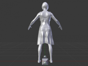 Woman in a Dress 022 Model 3D