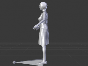 Woman in a Dress 022 Model 3D