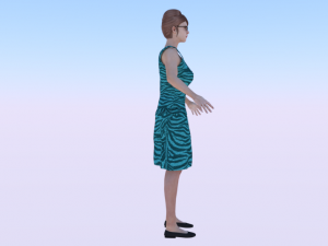 Woman in a Dress 023 3D Model