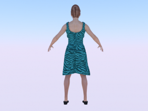 Woman in a Dress 023 3D Model
