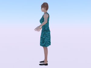 Woman in a Dress 023 3D Model