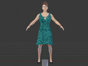 Woman in a Dress 023 3D Model