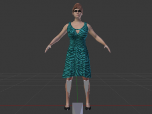 Woman in a Dress 023 3D Model