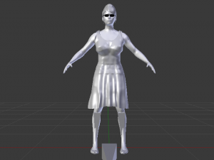 Woman in a Dress 023 3D Model