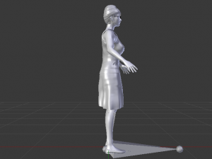 Woman in a Dress 023 3D Model