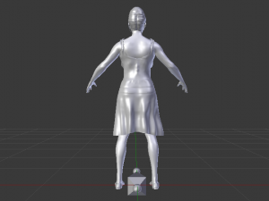 Woman in a Dress 023 3D Model