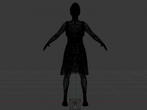 Woman in a Dress 023 3D Model