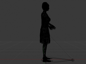 Woman in a Dress 023 3D Model
