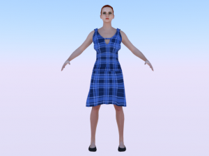 Woman in a Dress 024 3D Model