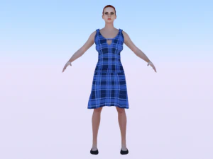 पोशाक में महिला 024 3D मॉडल