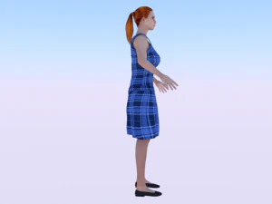 Woman in a Dress 024 3D Model