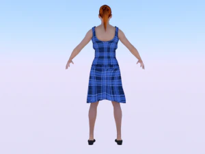 Woman in a Dress 024 3D Model