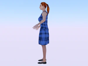 Woman in a Dress 024 3D Model